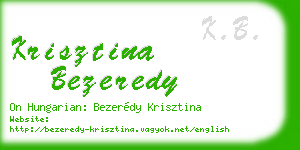 krisztina bezeredy business card