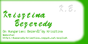 krisztina bezeredy business card